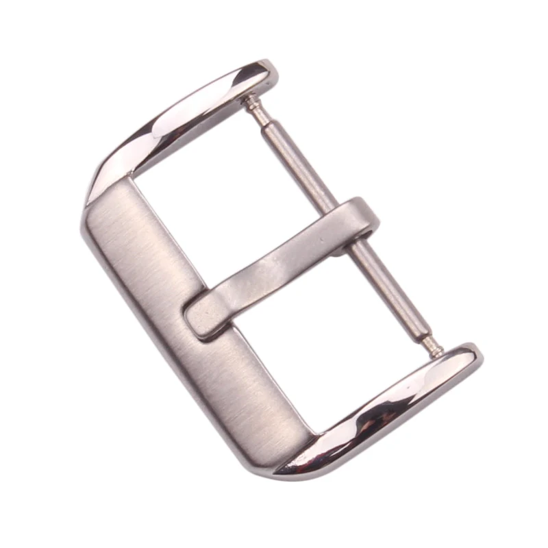 316l Solid Stainless Steel Watchband Buckle Middle Brushed Men Women Fashion Watch Strap Clasp 16 18 20 22mm Clock Accessories