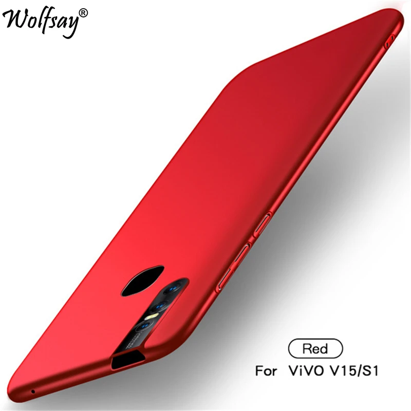 Wolfsay For Cover Vivo V15 Cases 6.53&quot Ultra Thin PC Classic Smooth Skin Matte Case V 15 S1 | Мобильные телефоны и