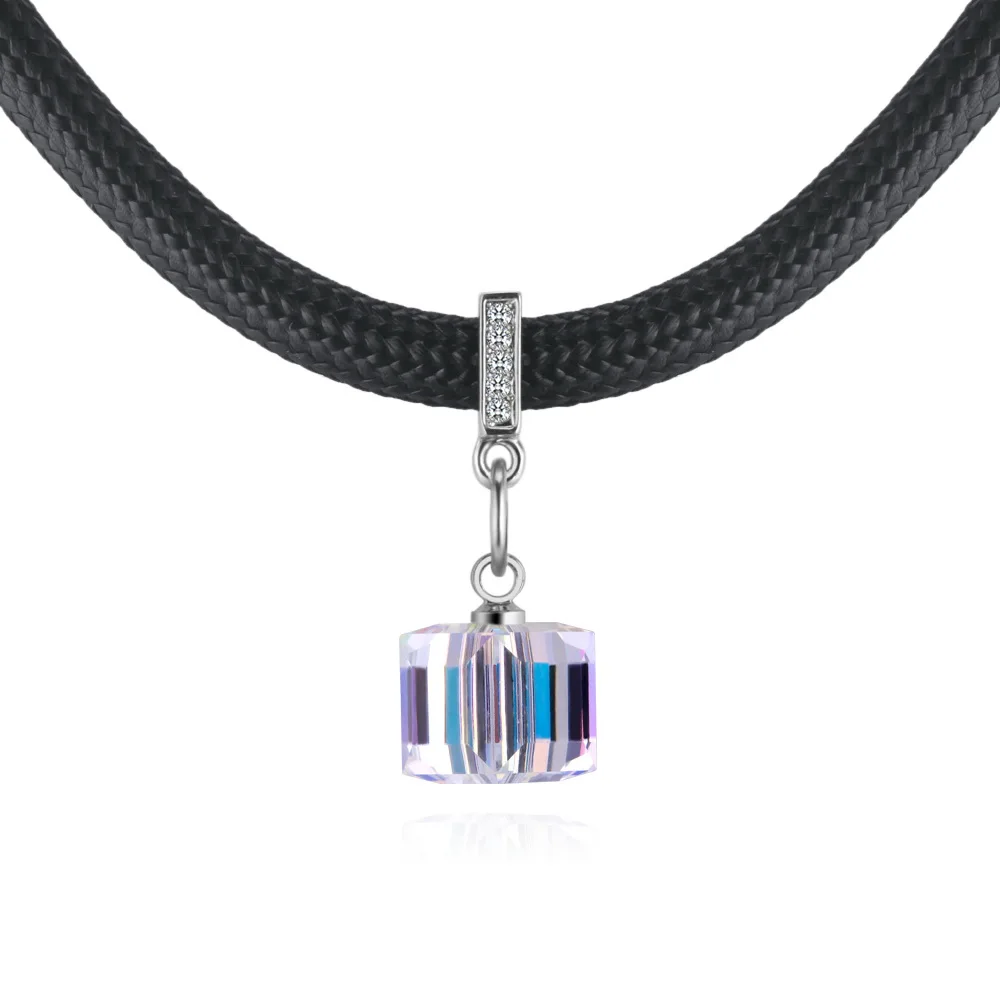 Перегородка красочные квадратные Кристаллы бисера от Swarovski ожерелья-Чокеры для