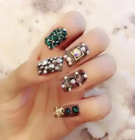 SS3-SS34 Rainbow Non HotFix Rhinestones Flatback Glass Strass Nail Art Decoration Glitter Rhinestone For Nails DIY Designs H0045 | Красота и