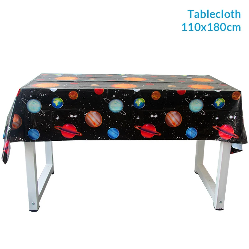 1pcs Tablecloth Солнечная система наружное пространство тематическая день рождения декоративная бумага для вечеринок тарелка салфетка для чашек баннер Вихрь для детей планеты тематические Вечерние - Цвет: 1pcs Tablecloth