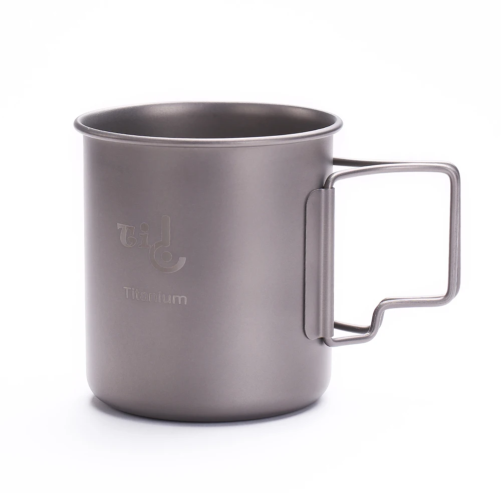 Уличная посуда титановая Складная чашка сверхлегкая Титановая портативная чаша