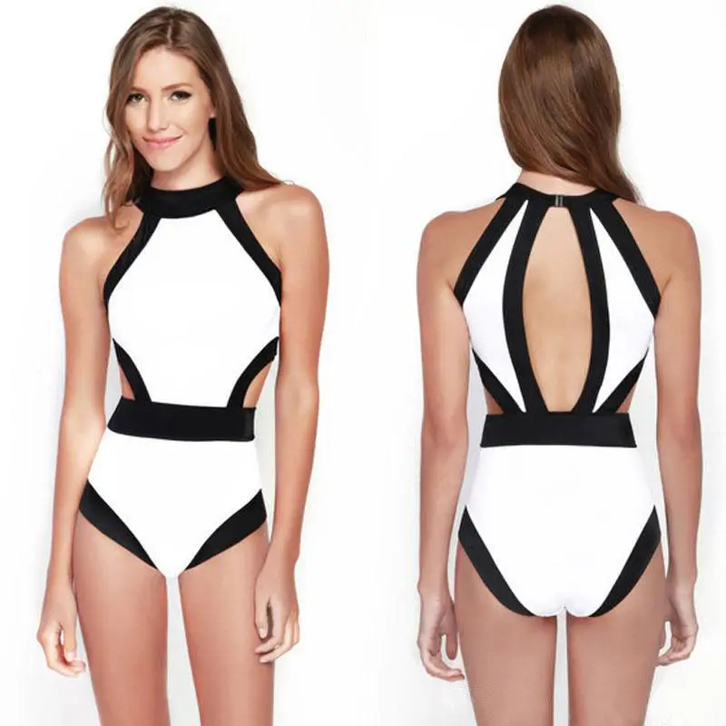 Новинка 2017 Женский цельный консервативный купальник бандаж бикини пуш ап