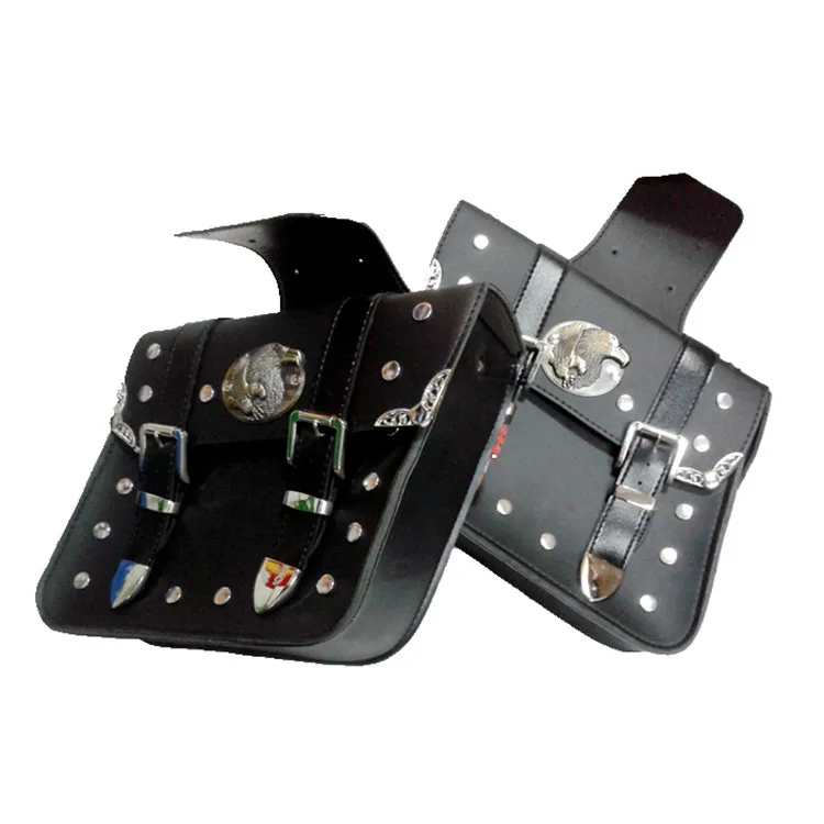 

Универсальный чемодан с орлом, мотоциклетная сумка с заклепками, багажная сумка для suzuki yamaha Harley moto, седельная сумка, мотоциклетная сумка