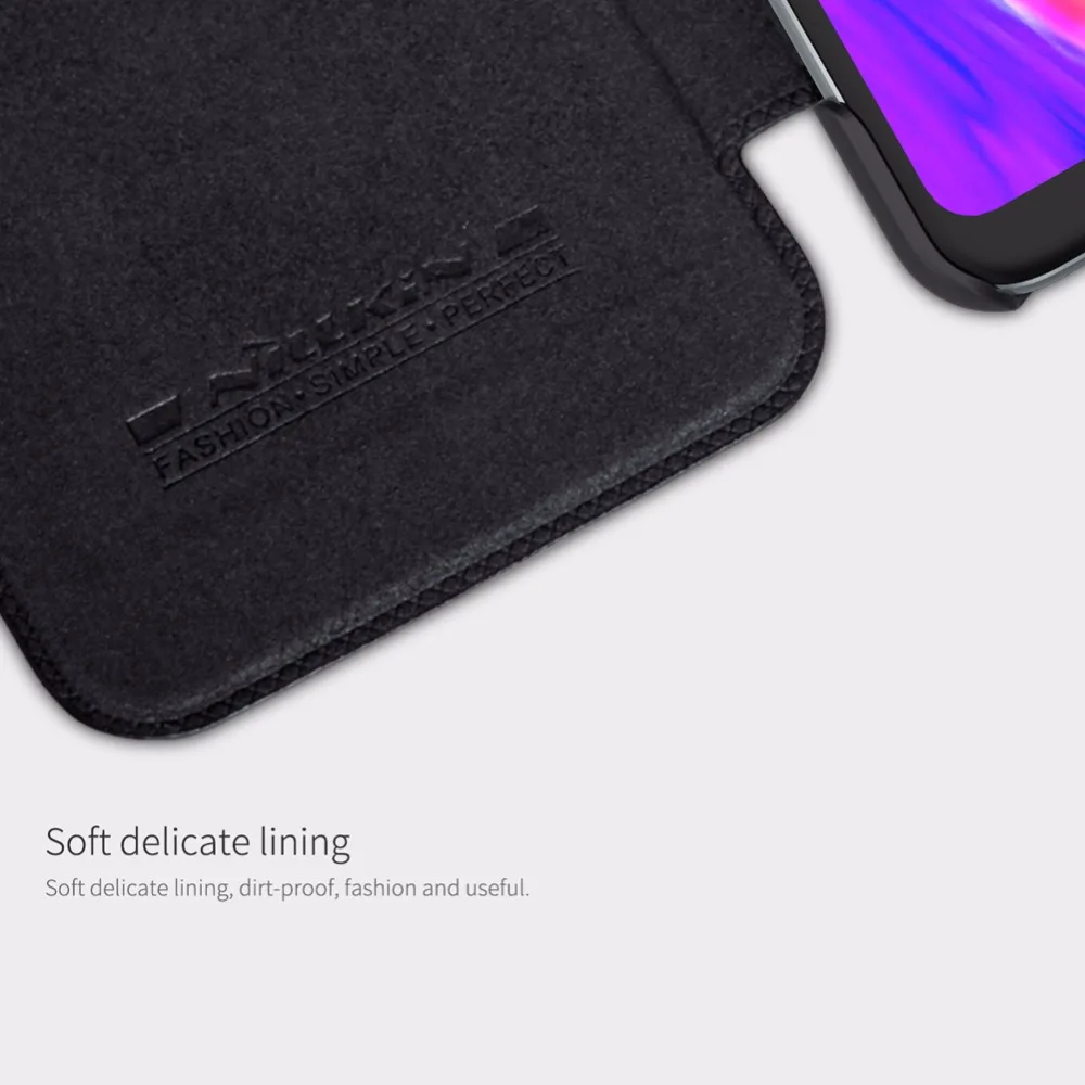 Кожаный чехол для LG G7 ThinQ Nillkin QIN Series, чехол, сумка, защитный флип-чехол для LG G7 ThinQ с розничной посылка
