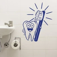 New Design Tooth Wall Sticker Vinyl Abstract Dentist Dental Clinic Decor Wall Decal Home Decorative Bathroom Mural L718