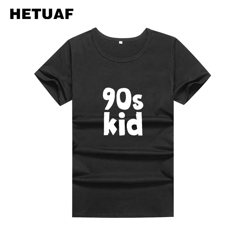 HETUAF 90s детские Harajuku футболки хлопок Для женщин кепки в стиле с принтом букв панк