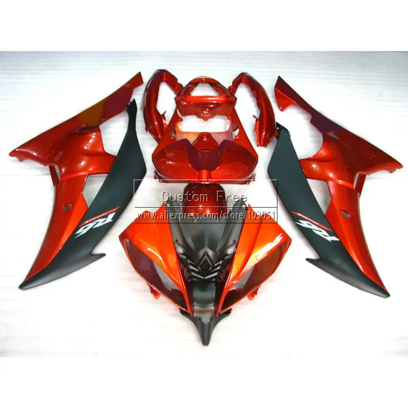 Комплект обтекателей под давлением для YAMAHA YZF R6 2008 2009 2013 2014 матовые черные и