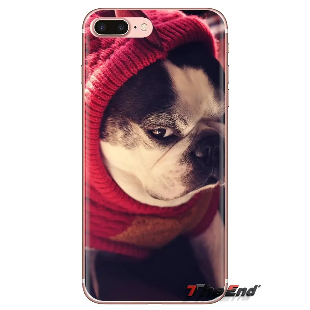 For Huawei Mate Honor 4C 5C 5X 6X 7 7A 7C 8 9 10 8C 8X 20 Lite Pro Transparent Soft Shell Covers cute dog boston terrier |