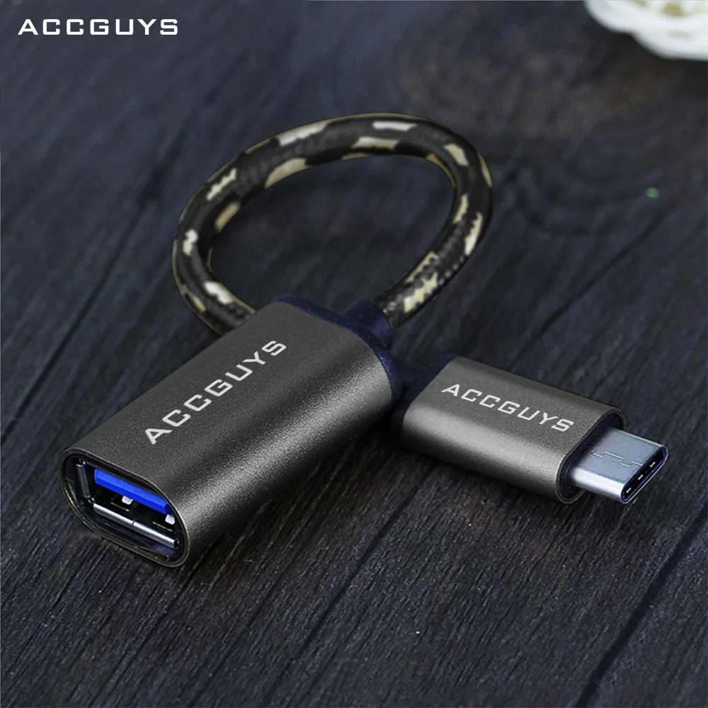 ACCGUYS USB Type C Male to 3.0 Female Adapter USB-C Type-C OTG Cable 5Gbps Data Sync Converter for Macbook Samsung S8 Mi | Мобильные