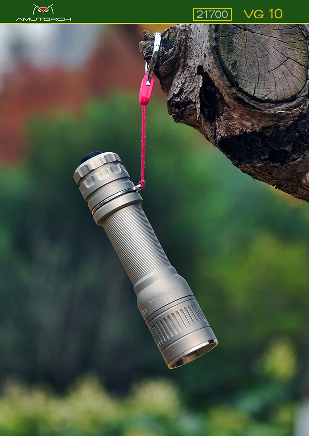 Amutorch VG10 новейший CREE SST40/XPL-HD светодиодный 2000 люмен мощный Яркость тактический светодиодный вспышка светильник 1*21700 велосипед светильник