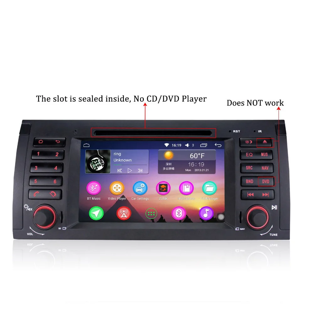 Автомагнитола на Android 8 1 со встроенным DSP 7 &quot Din 2 ГБ/32 ГБ Wi Fi HD GPS для BMW 5 серии E39 E53
