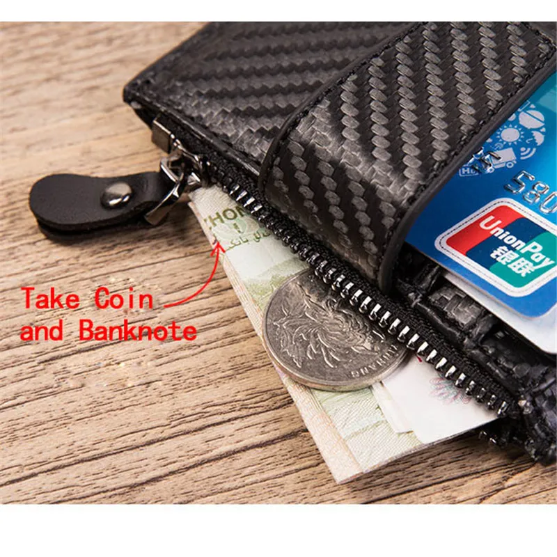 

BISI GORO Men Metal Credit Card Holder Fashion Women Purse High Quality PU Leather Wallet Travel Aluminum RFID Blocking Wallet