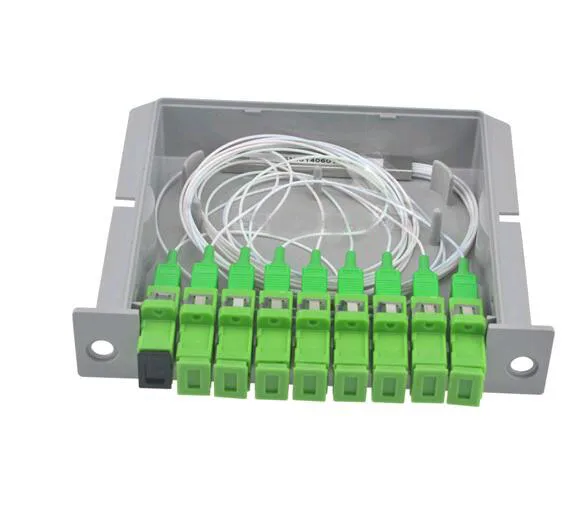 SCAPC PLC 1X8 Сплиттер Волоконно-оптический ящик FTTH сплиттер коробка с плоского типа