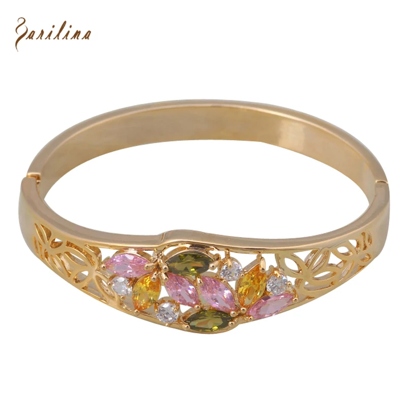 Брендовые дизайнерские Золотые браслеты наложения Colerful фианит ювелирные