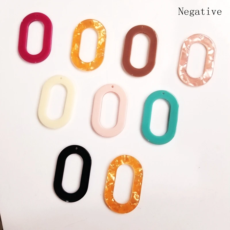 Акриловые эллиптические декоративные материалы с одним отверстием длинные