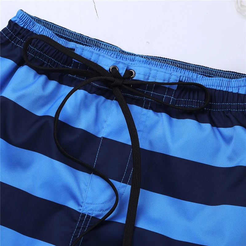 Быстросохнущие шорты в полоску с завязками для маленьких мальчиков Пляжные