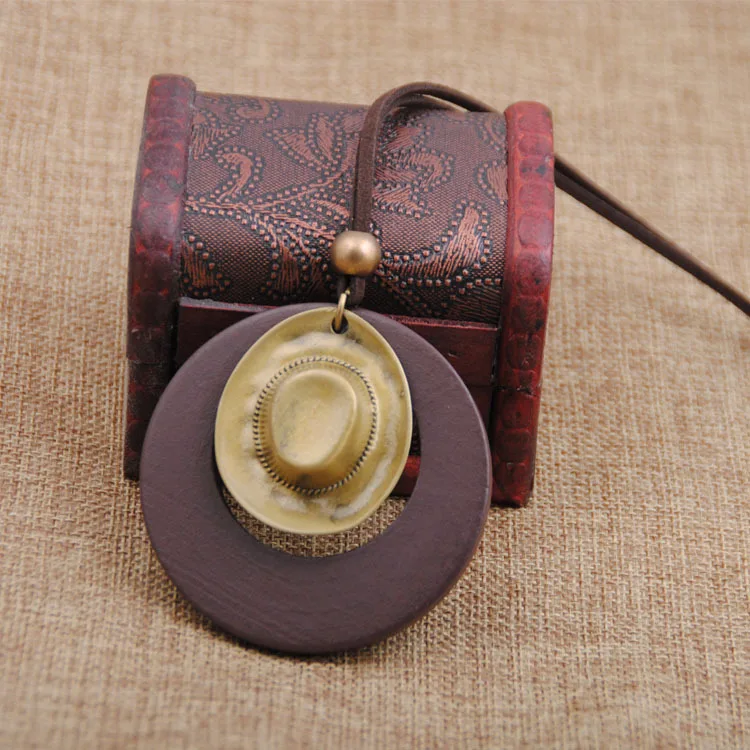 Массивное ожерелье из дерева хип хоп шапка кепка длинная цепочка для свитера