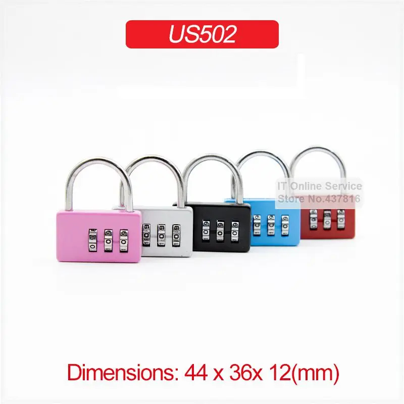 1 шт. 3 значный Комбинированный Замок с паролем железный крючок ранцы для багажа