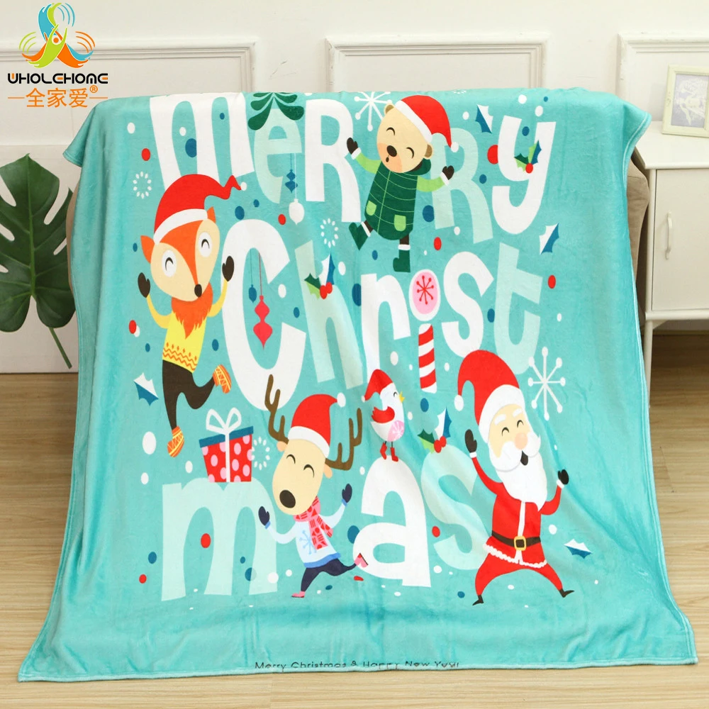 Фланелевое Флисовое одеяло домашний текстиль новогодний подарок рождественский