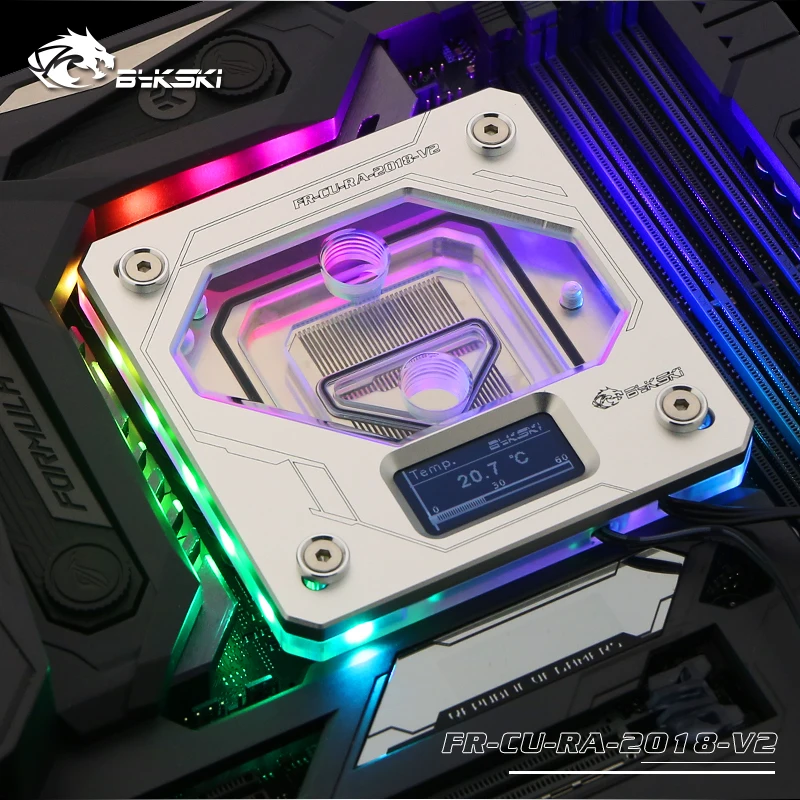 Водяной блок Bykski для процессора INTEL LGA1150/1151/1155/1156 LGA2011 2066 X99 цвет RGB яркий Индикатор
