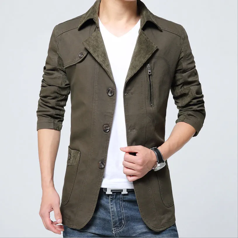 Бренд Mwxsd повседневная мужская хлопковая куртка приталенная весенняя