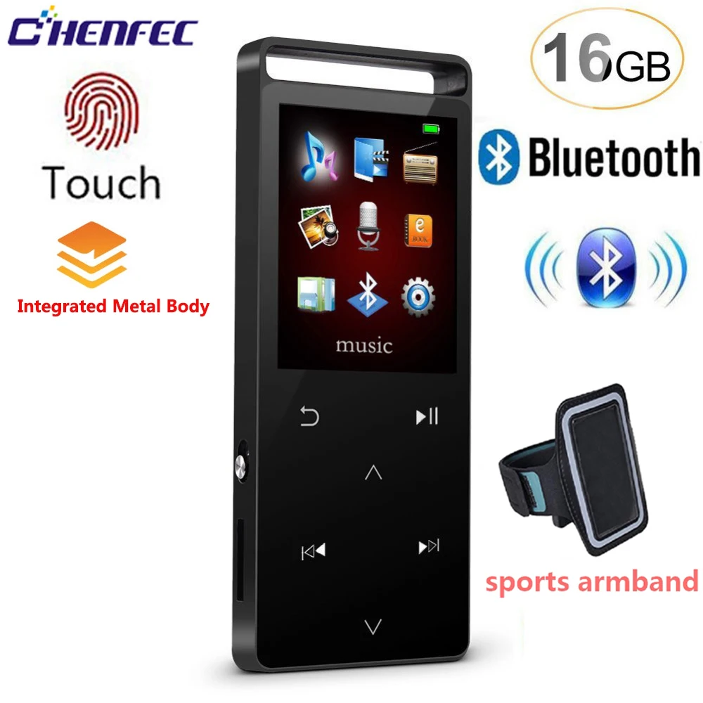 Mp4 плеер с поддержкой Bluetooth 1 8 и сенсорной кнопкой 16 ГБ дюймовый экран музыкальный