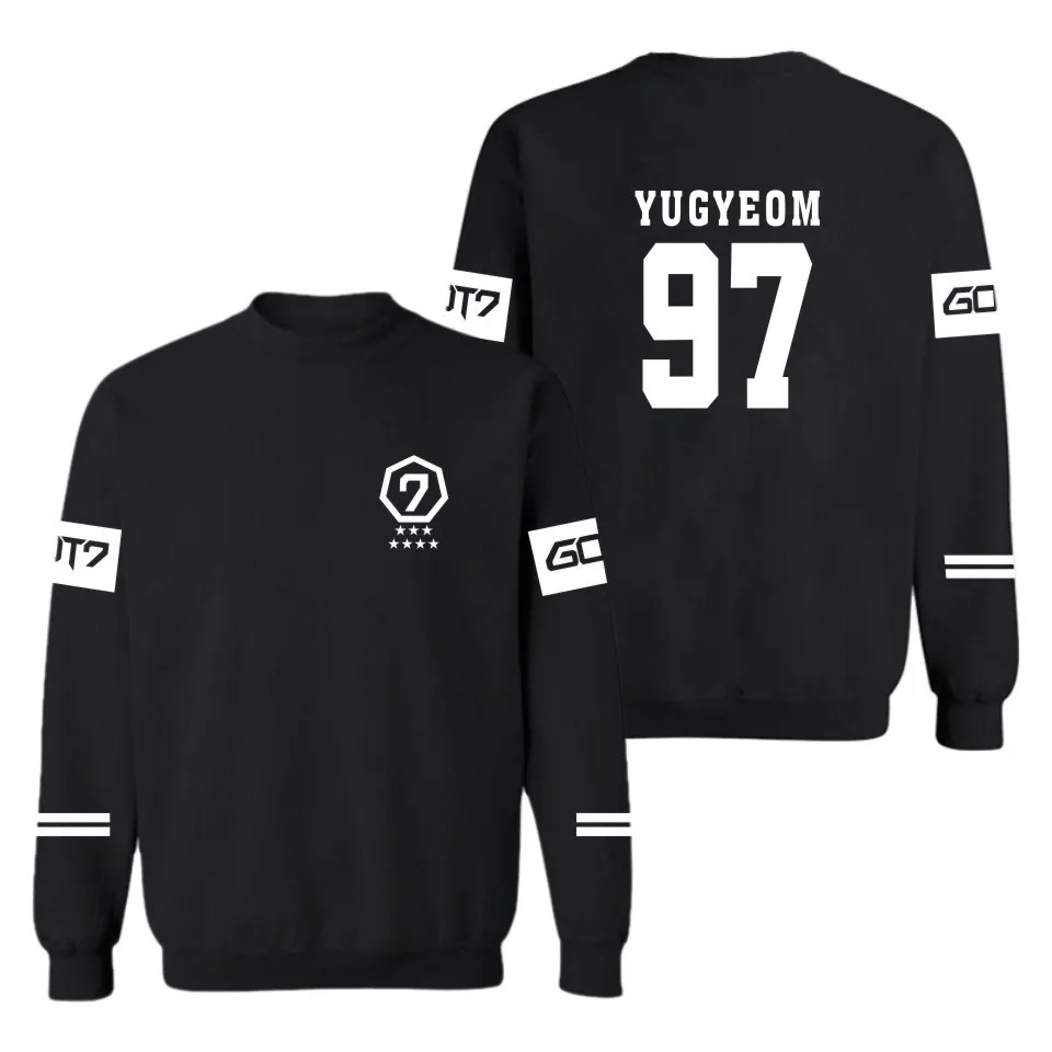 Толстовка и Свитшот Got7 в стиле K-POP Харадзюку женская одежда для пары худи хип-хоп