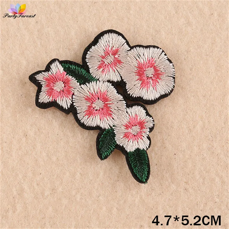 PF Роза Патч Полоса Птица Цветок Вышитые Патчи Термо наклейки для Одежды Топы