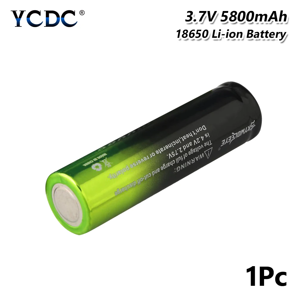 Аккумулятор 18650, 3,7 в, 5800 мА/ч, литиевый аккумулятор для налобного фонаря, фонарь, радио для лазерной ручки, светодиодный фонарик, держатель аккумулятора