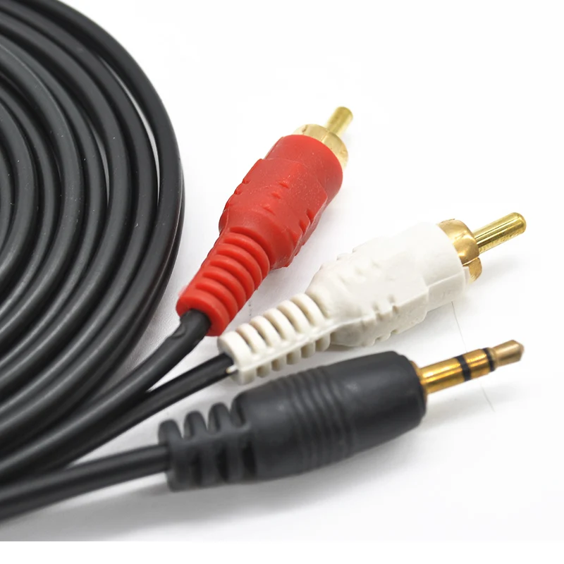 3.5mm AUX Cable Male Jack to AV 2 RCA Stereo Music Audio Cord for Mp3 Pod Phone TV Sound Speakers |