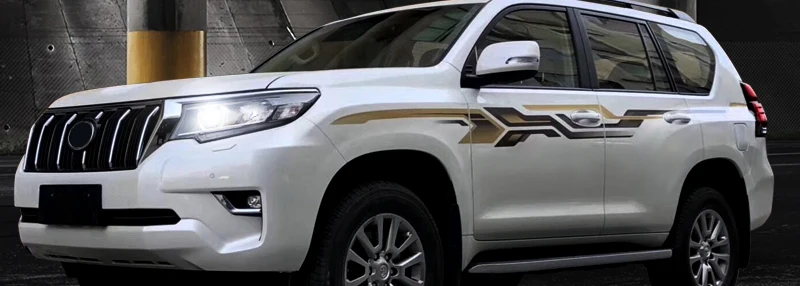 Серый OEM стикер для кузова автомобиля стикер для Toyota Land Cruiser Prado FJ150 аксессуары - Название цвета: Серый
