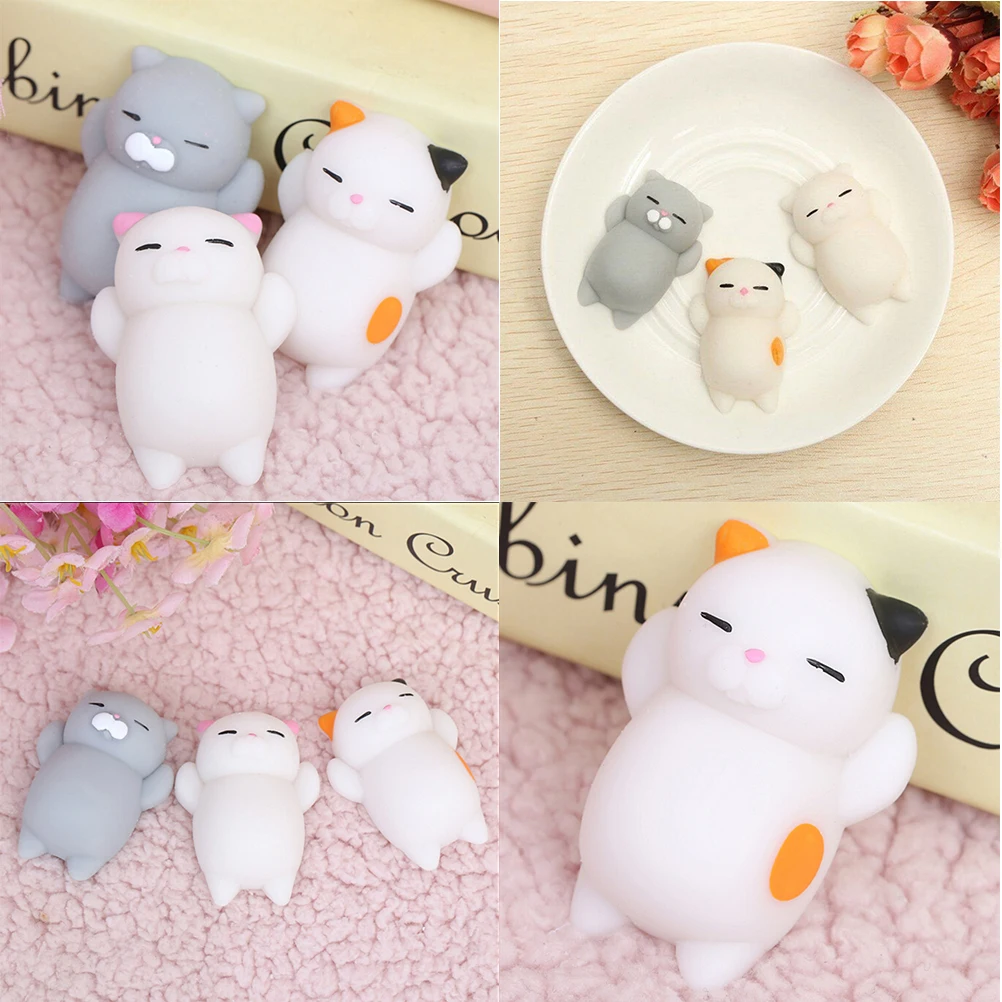 New Design Kawaii Squishy Lazy Cat Bread Puppy Dog Pussy Cotton Candy Slow Rising Phone Strap &amp Bag Accessories Kids Toy | Багаж и