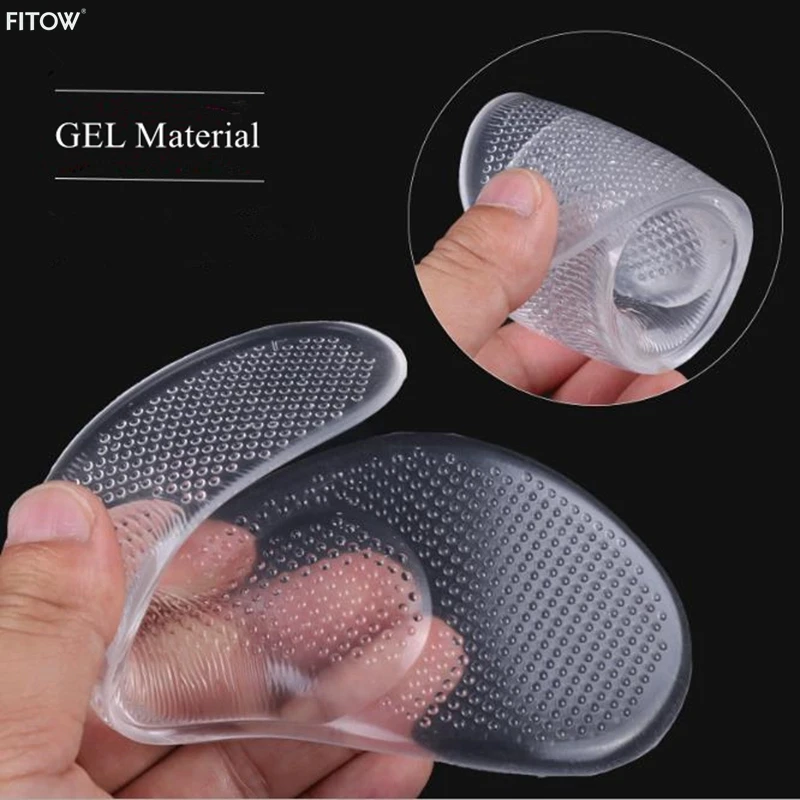 Женские стельки с длинной дужкой прозрачные силиконовые для обуви|gel insoles|silicone gel