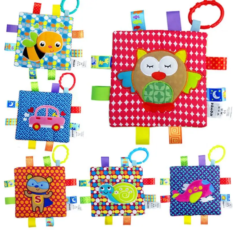 30 шт./лот детская милая сова плюшевая игрушка комфортное полотенце со звуковой