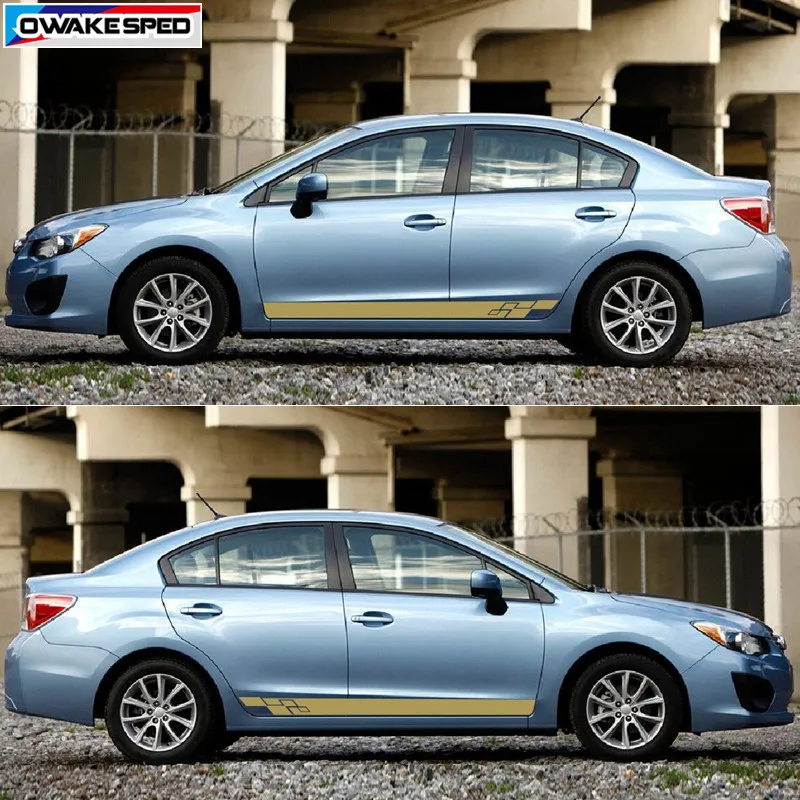 Сетчатая гоночная виниловая наклейка автомобильная для Subaru Impreza WRX STI дверь
