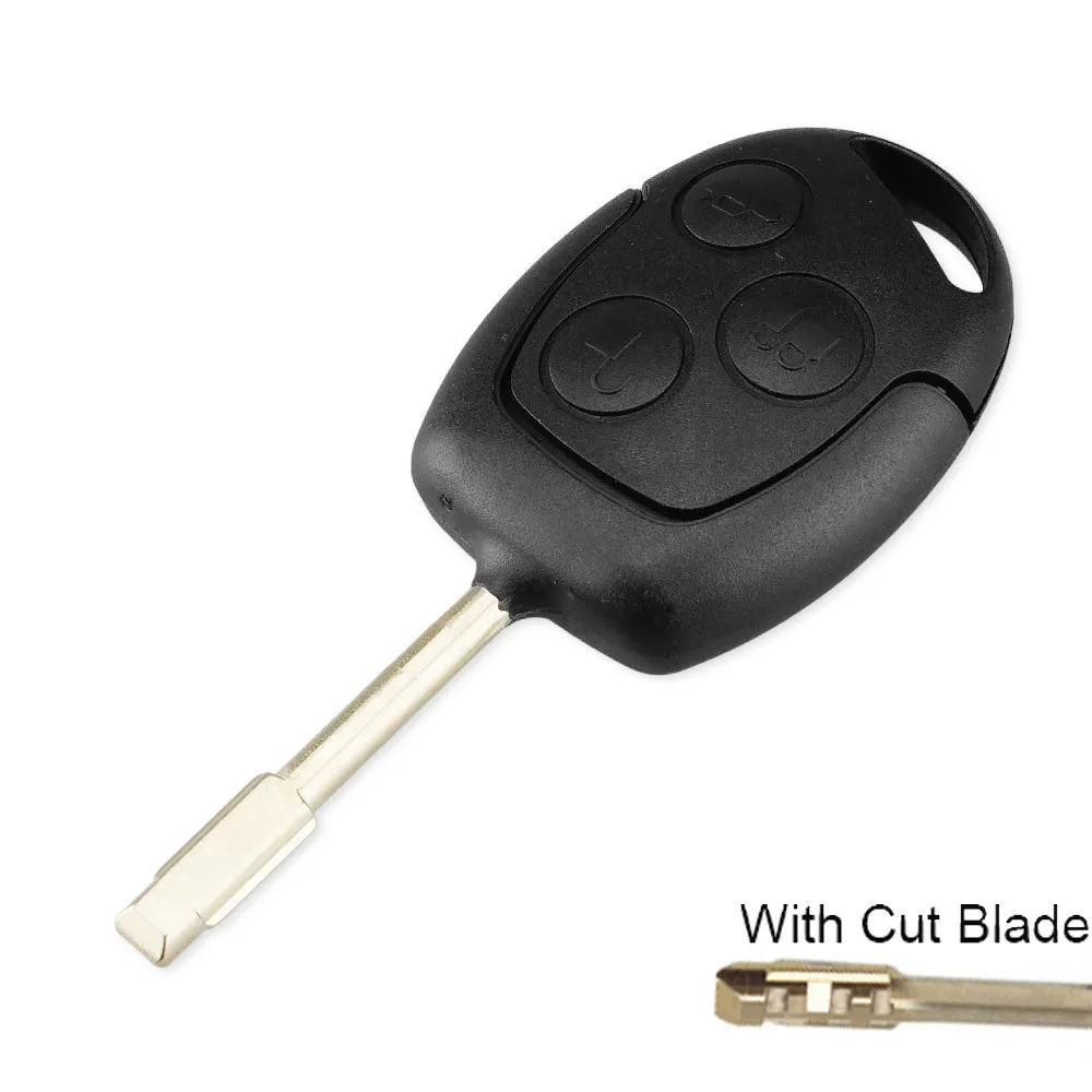 Cutted Blade KEYYOU 3 кнопки лезвие/Uncut дистанционного ключа автомобиля оболочки чехол кейс для Брелока Для Ford Focus Mondeo Festiva Fusion Suit Fiesta ка - Количество кнопок: Cutted Blade