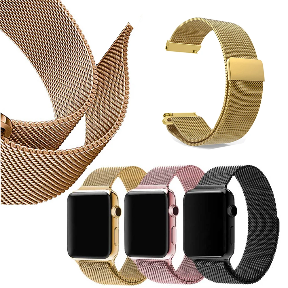 Миланская петля для Apple Watch ремешок 42 мм/38 мм Iwatch 4/3/2/1 браслет из нержавеющей стали