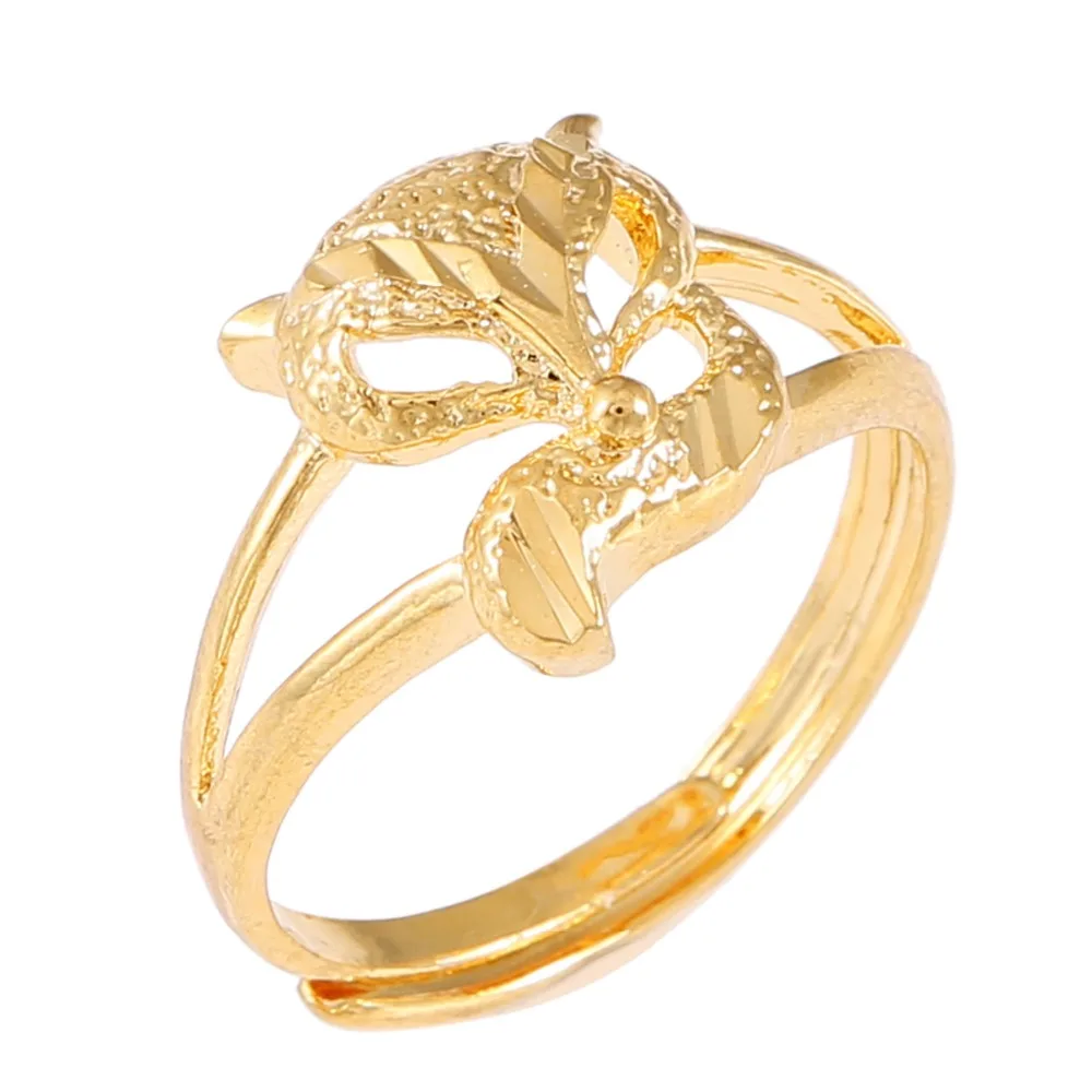Trendy Animal Ring Gold Color Fashion Jewelry Simple Unique Fox Lowrie Wedding Rings For Women Party Gift | Украшения и