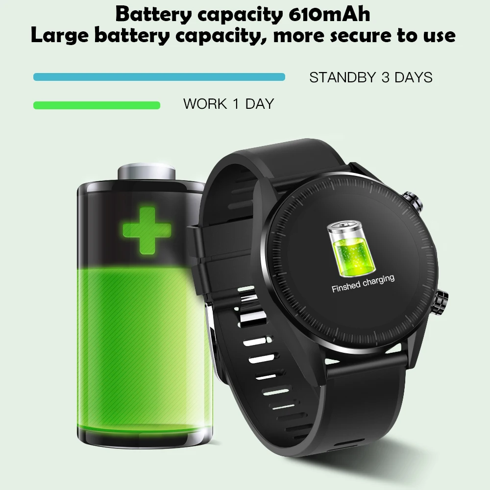 LEMFO KC05 2019 Новые 4G умные часы для мужчин Android 7.1.1 четырехъядерный GPS 5MP камера 610 мАч