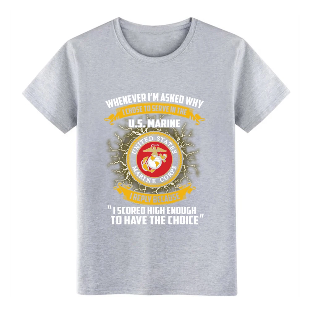 Мужская футболка с надписью I chose to serve in the U.S Marine хлопковая S-XXXL по индивидуальному