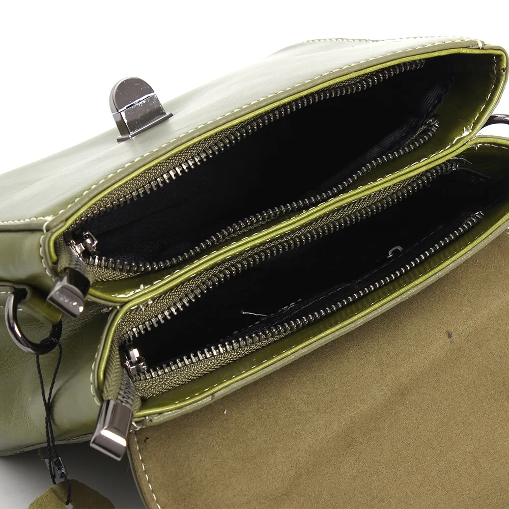 New genuine leather lady's headdress cowhide handbag horizontal style casual one-shoulder oil-coated pitot | Багаж и сумки