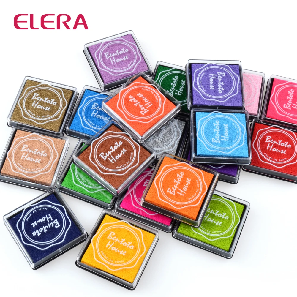 ELERA 20 шт конфетных цветных чернил для рукоделия на масляной основе резиновые