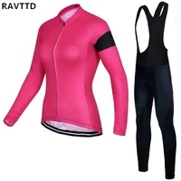 2019 winter thermal fleece long sleeve cycling jersey female racing bike clothes sports wear bicycle clothing maillot uniform