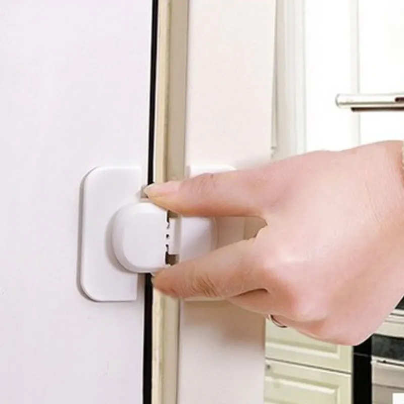 Cerradura de refrigerador de seguridad multifunci&oacute;n para beb&eacute;, bloqueo de seguridad antipellizco para el hogar de ni&ntilde;os, suministros de seguridad para ni&ntilde;os, 3 unids/lote-2