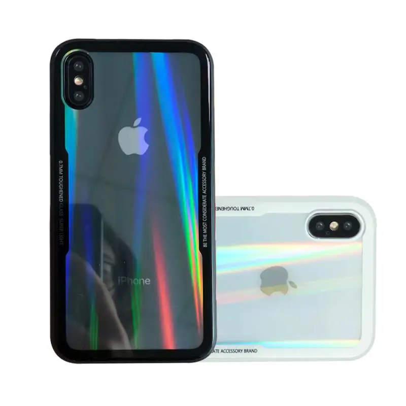 AmzBoon Aurora glass чехол для iphone 7 8 прозрачная задняя крышка из ТПУ X Plus ca |