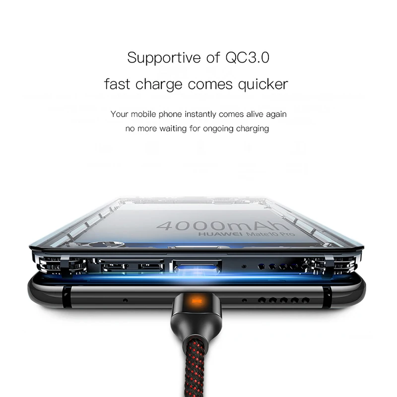 Зарядный кабель Baseus Type C usb для samsung galaxy S9 S8 plus Xiaomi one 5 t быстрая зарядка 3 0 C|Кабели