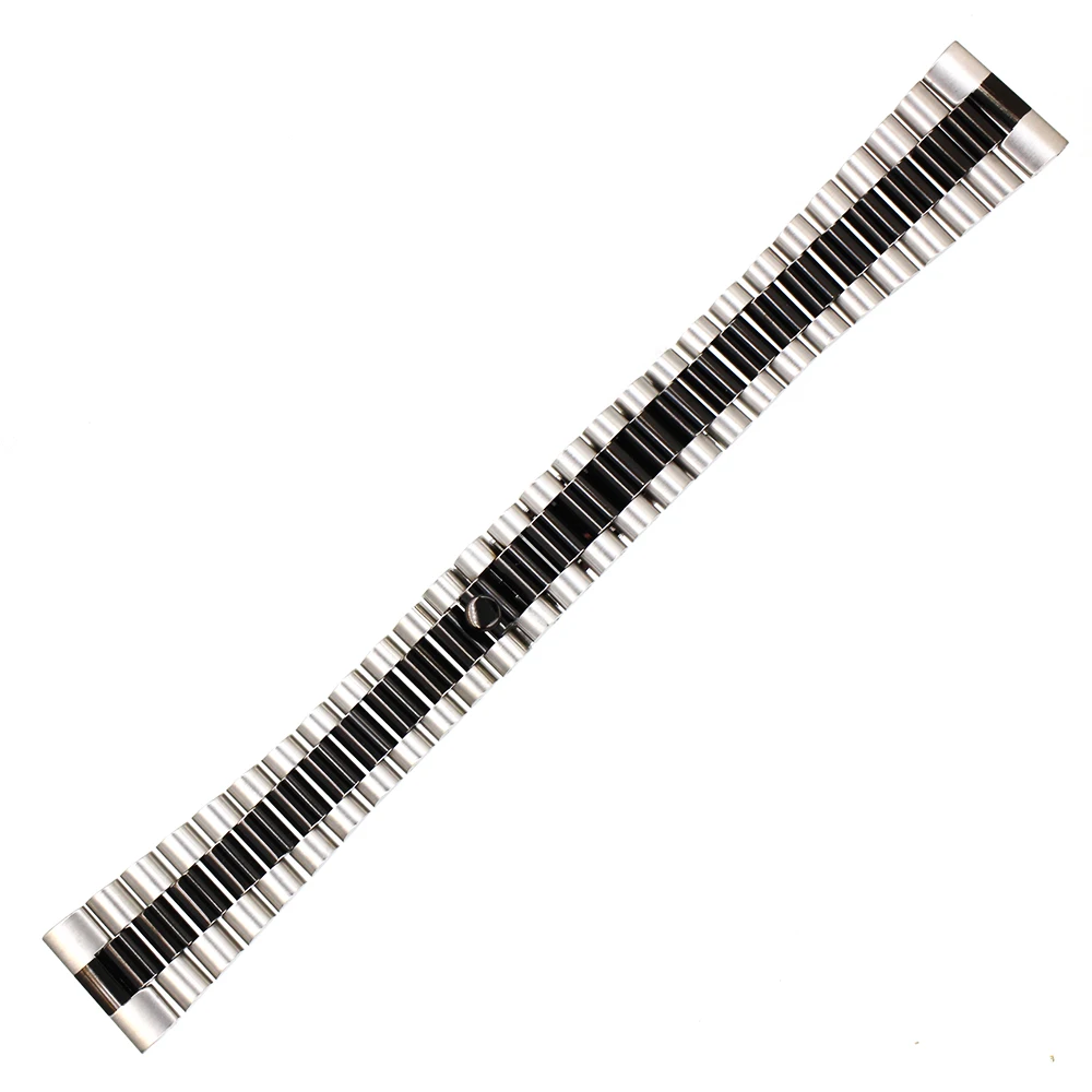 

22mm Stainless Steel Watch Band for Asus ZenWatch 1 2 Men WI500Q WI501Q Metal Strap Wrist Loop Belt Bracelet Black Silver Gold