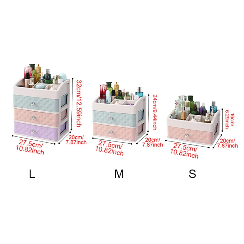 Многослойный органайзер для макияжа с выдвижными ящиками женская модная