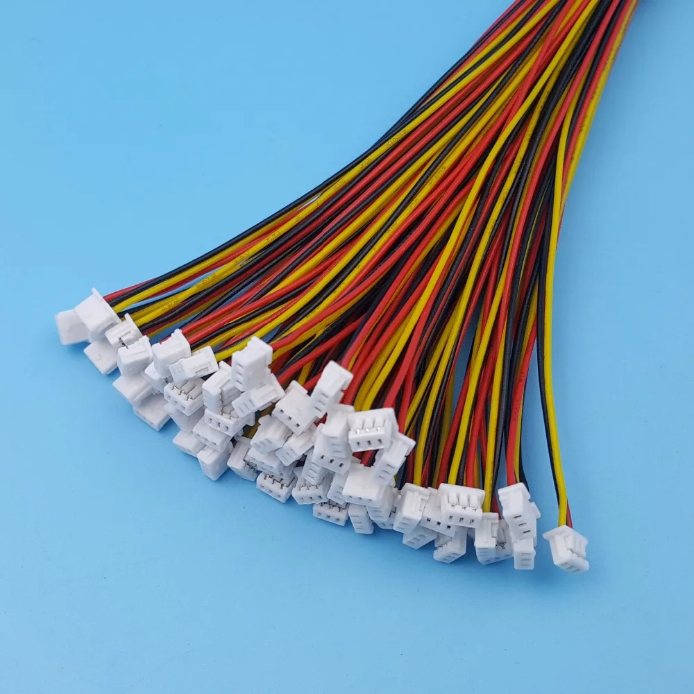 50 комплектов 3Pin одиночный конец микро JST шаг 1 25 мм 15 см 28AWG провод к разъему